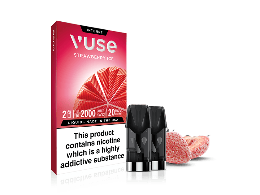 vuse pod nicotine mg Strawberry Ice | Extra Intense Flavour Pods stick Vaping in America, by Sabor CON NICOTINA:FRESA KIWI