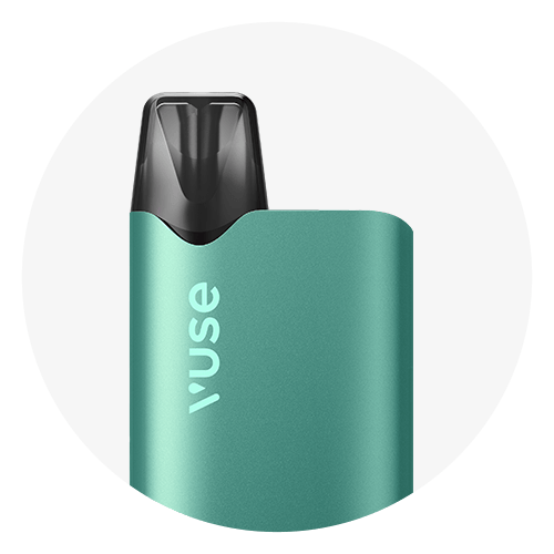 Vuse Ireland A teal Vuse vape device with a black mouthpiece, shown against a plain white background.