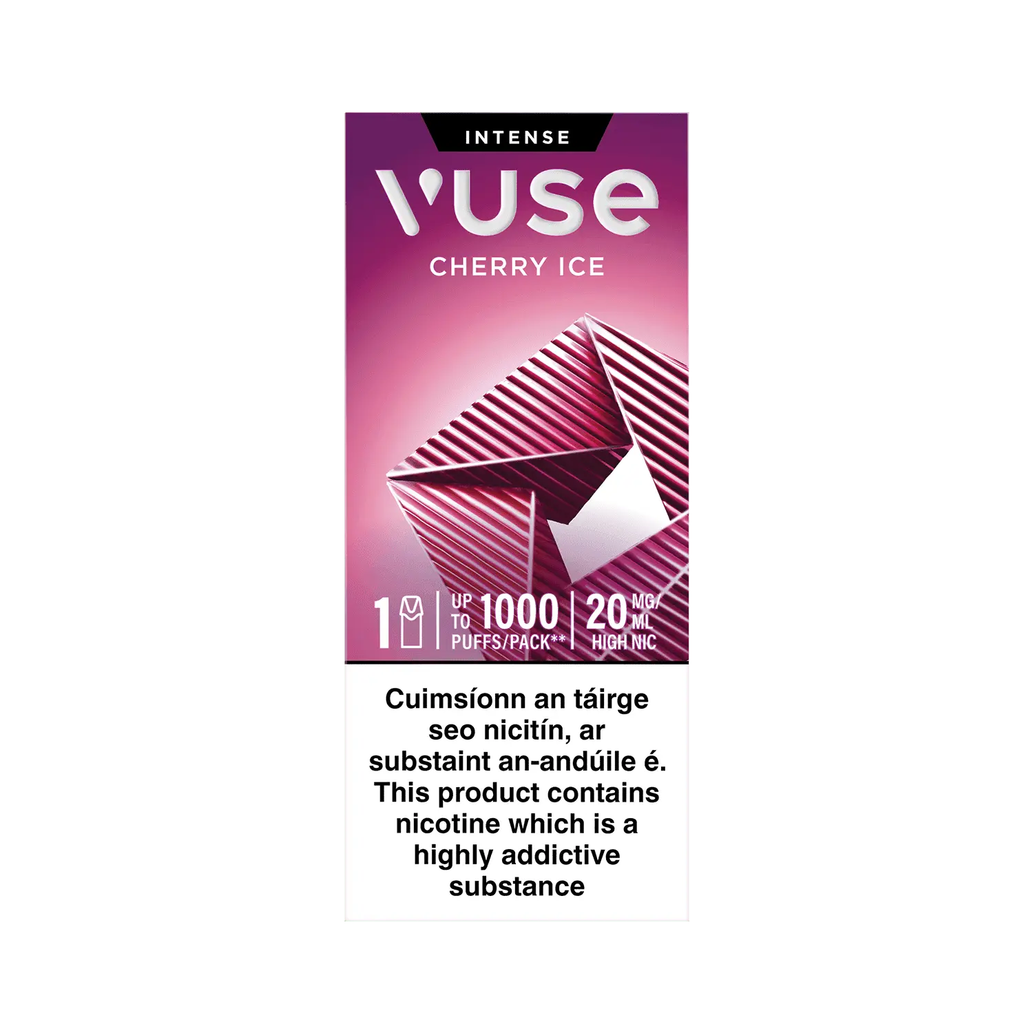 Vuse Cherry Ice Extra Intense 1 Pod Pack Front
