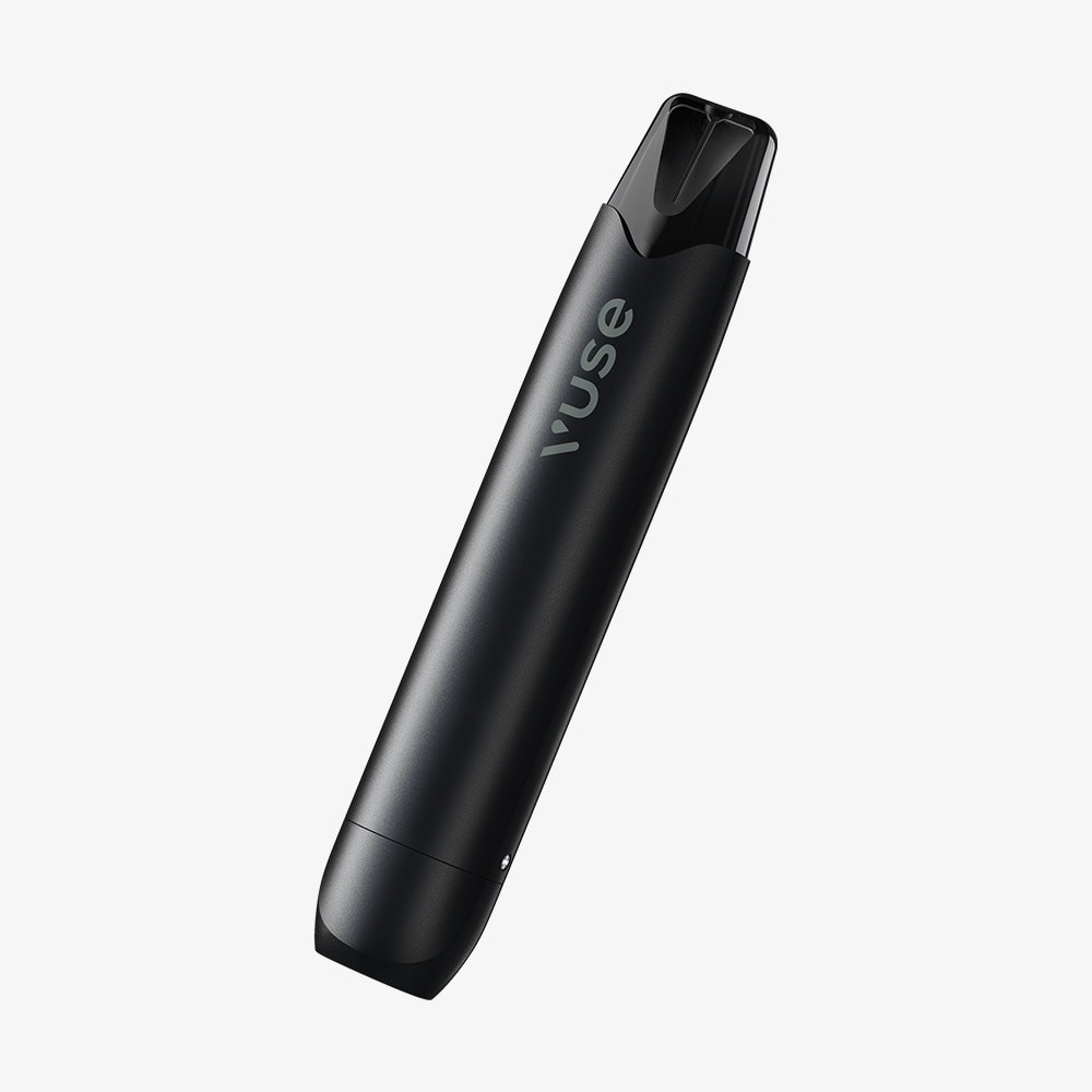 A sleek VUSE Vuse Pro One Pen in black with a matte finish, displayed against a plain white background.