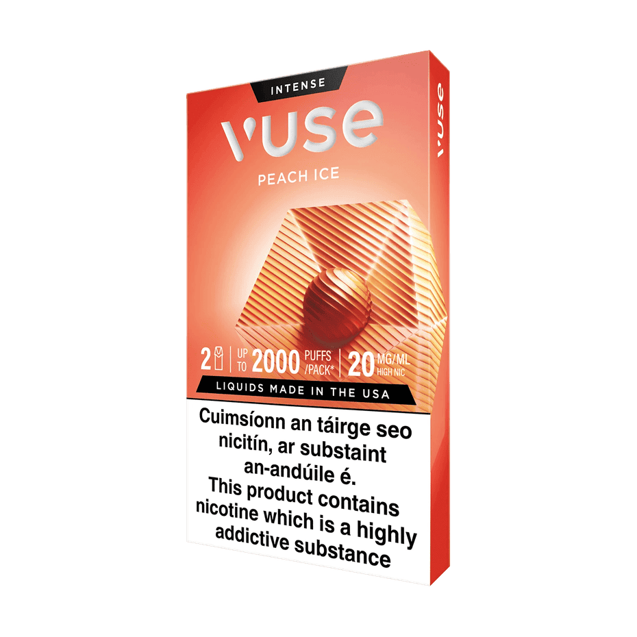 Peach Ice Intense Flavour Pods 20mg Angle