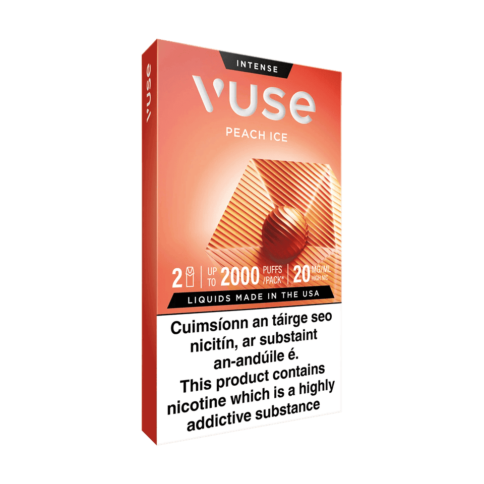 Peach Ice Intense Flavour Pods 20mg Angle
