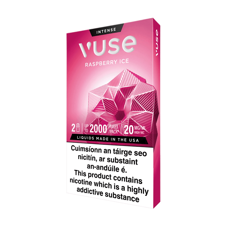 Raspberry Ice Intense Flavour Pods 20mg Angle