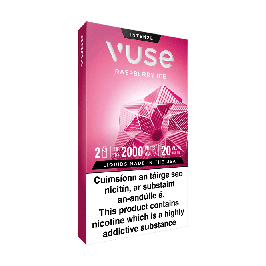 Raspberry Ice Intense Flavour Pods 20mg Angle