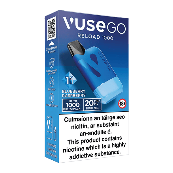 Vuse Go Reload Blueberry Raspberry Box Angle