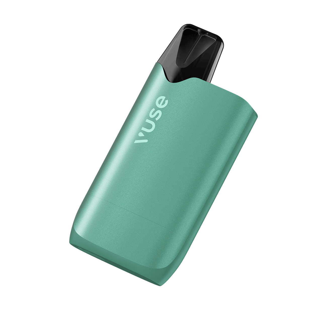 A mint green Vuse vape device with a black mouthpiece, displayed on a white background at a slight angle.