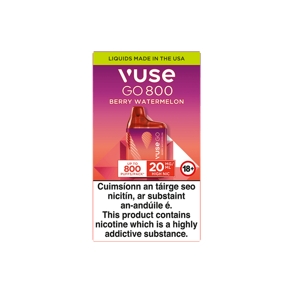 Vuse Go 800 Berry Watermelon Disposable Vape Cartridges Berry Blend Vuse Go Edition 01 Disposable Vape 5 For 20 - Vapemate 405 Australia Square Vapes Vuse Go 800 Berry Watermelon Disposable Vape Cartridges Berry Blend Vuse Go Edition 01 Disposable Vape 5 For 20 - Vapemate 405 Australia Square Vapes