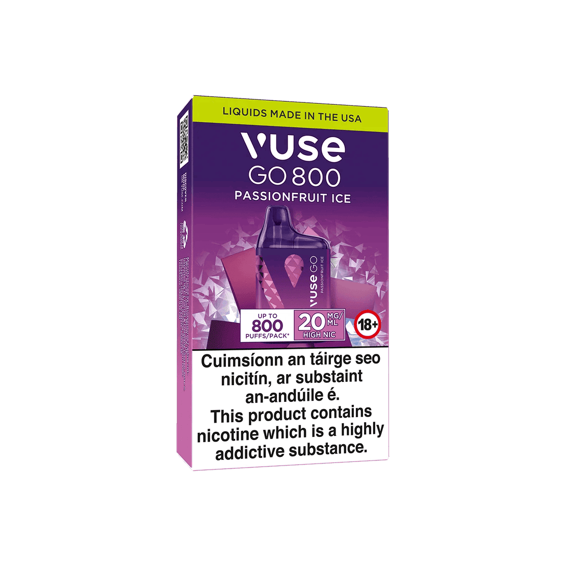 Vuse Go 800 Passionfruit Ice Angle