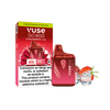 A Vuse Go 800 Strawberry Ice disposable vape next to its packaging