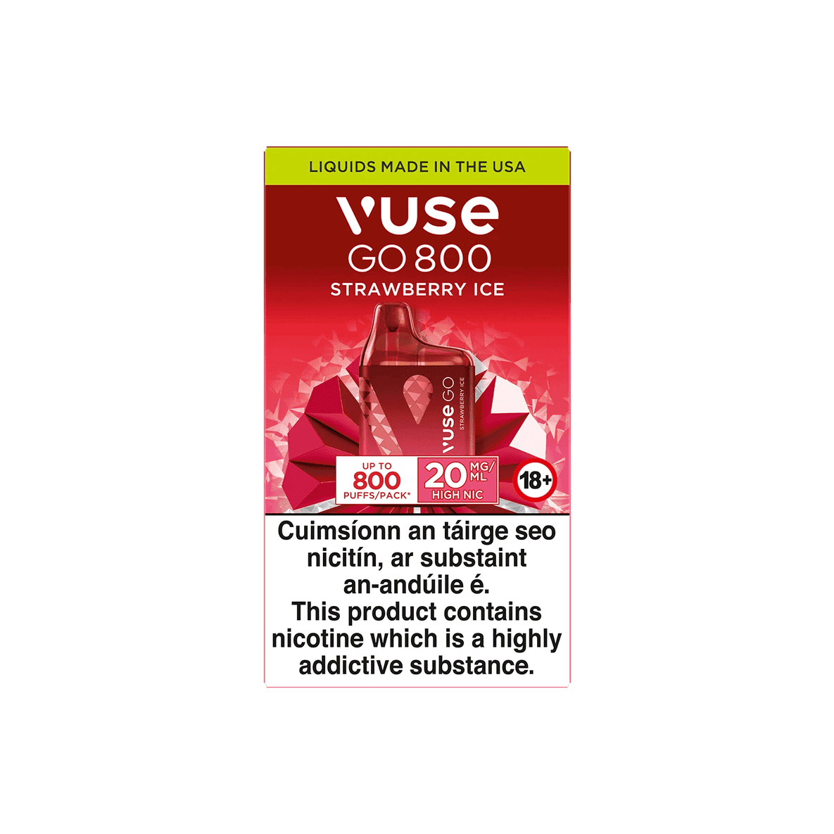Vuse Go 800 Strawberry Ice Front
