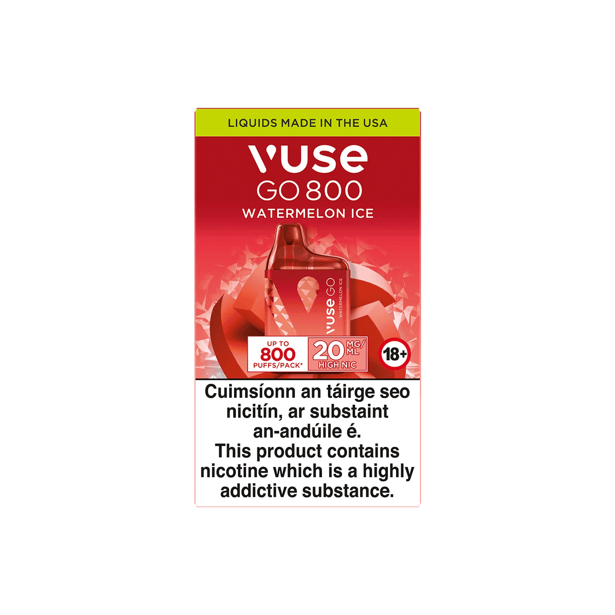 Vuse Go 800 Watermelon Ice Front