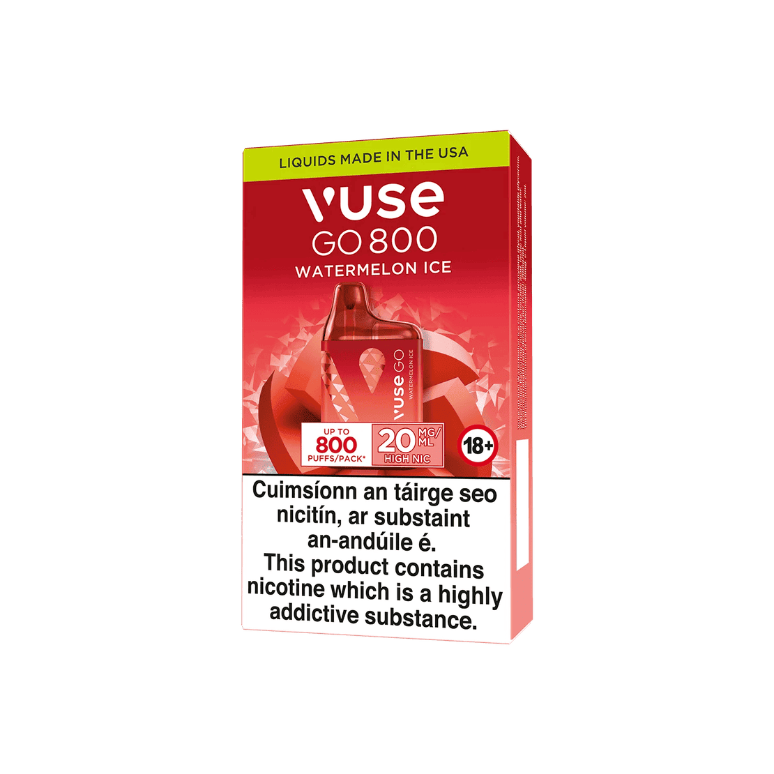 Vuse Go 800 Watermelon Ice Angle