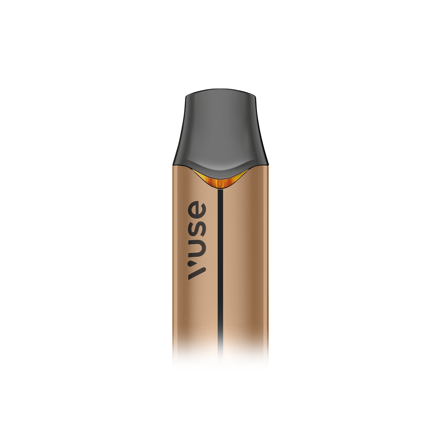 The top half of the Vuse Pro gold vape device