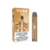 A Vuse Pro gold vape device next to its packaging