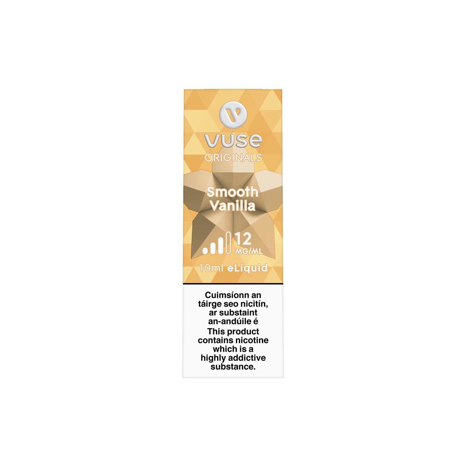 A Vuse Smooth Vanilla eLiquid bottle package